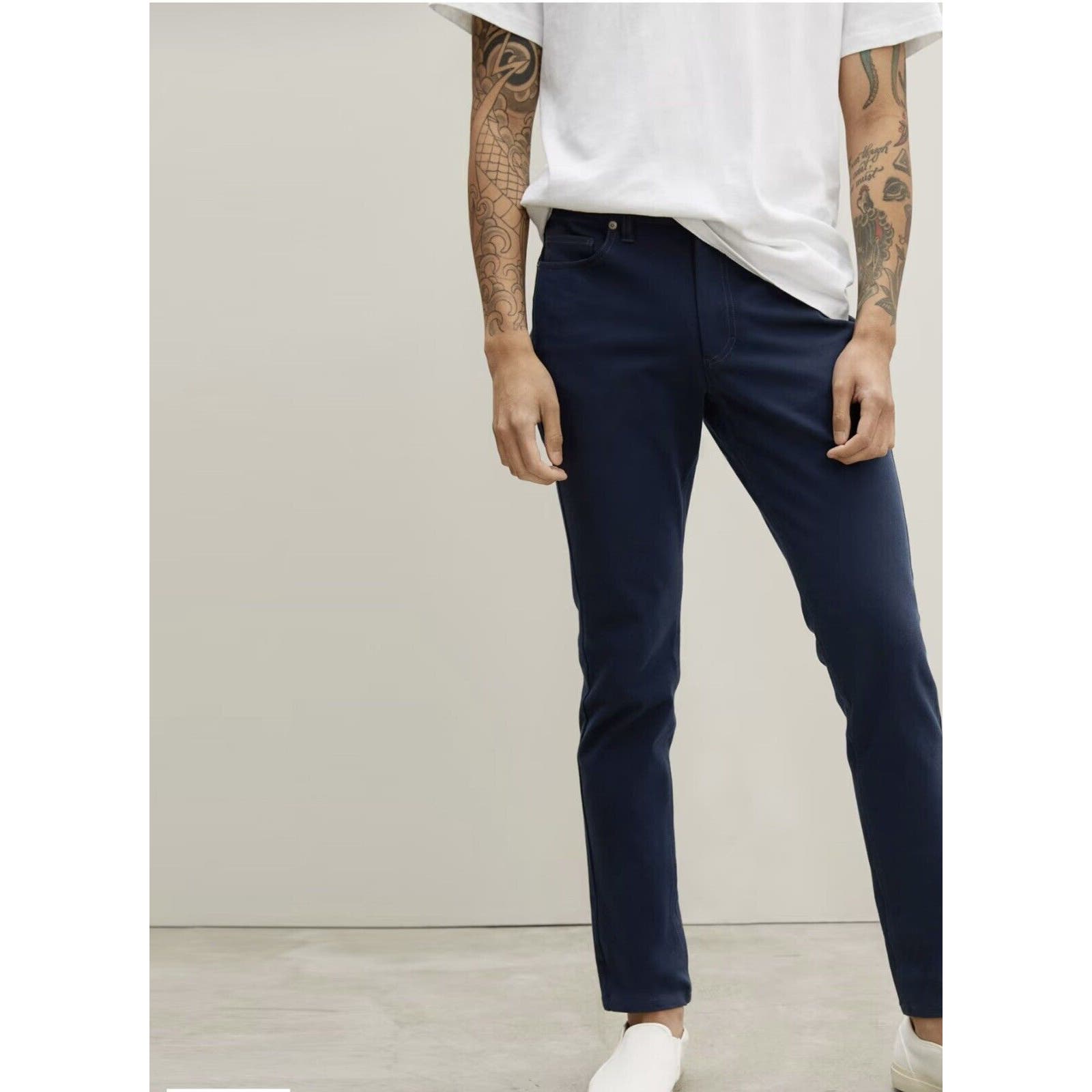 Nwt Everlane Mens The Performance 5 Pocket Pant 30x30 Quick Dry Navy Blue